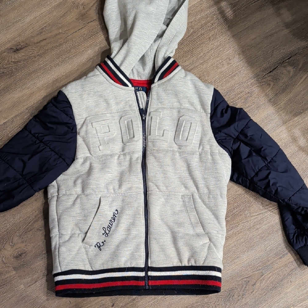 Polo by Ralph Lauren Kids Hoodie in Gray and Navy